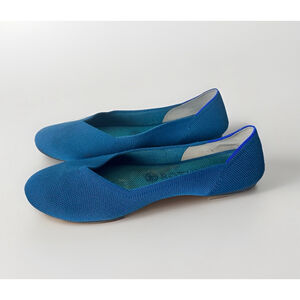 Rothys Knit Pointed Toe Flats 8.5 Blue *these are both Shoes For The Right Foot*
